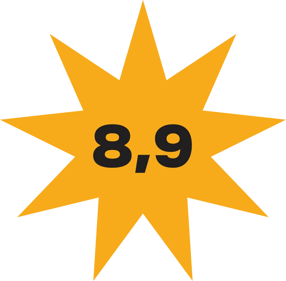Het cijfer 8,9